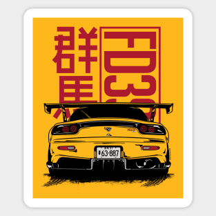 Gunma's Legendary FD3S Hill Climb Racer Sticker